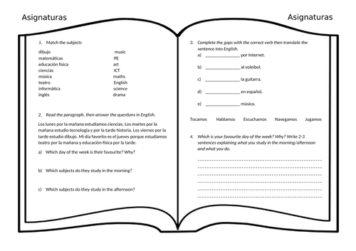 Viva 1 Module 3 worksheets