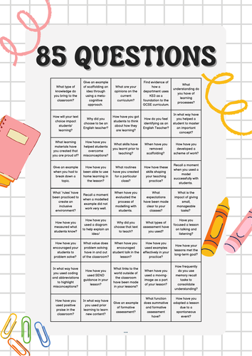 85 Questions for YOU!