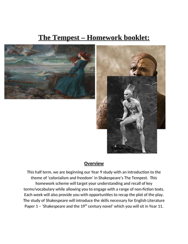 The Tempest (Bundled Homework)