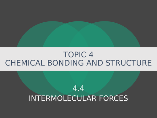 IB Chemistry - Topic 4 - 4.4 Intermolecular Forces