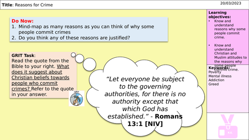 Religion, Crime and Punishment: Reasons for Crime | Teaching Resources