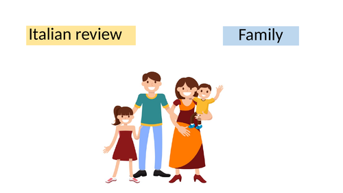 Italian GCSE review - Family