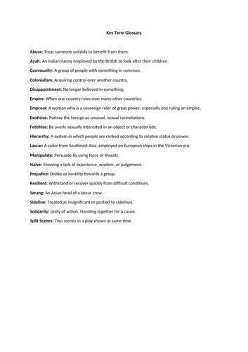 The Empress GCSE Scheme of Work [STAND]