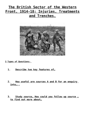 Medicine Environment case study- WW1 Revision Guide