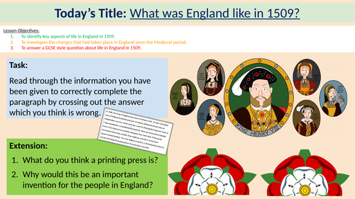 1. England in 1509 | Teaching Resources