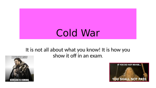 Cold War Edexcel Full Revision Power point