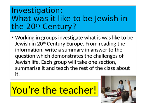 The Holocaust - 4 lesson plans/ideas