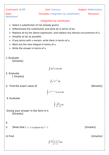 Integration by Substitution