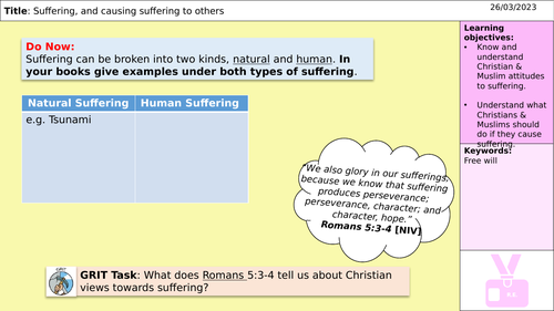 Religion, Crime and Punishment: Suffering