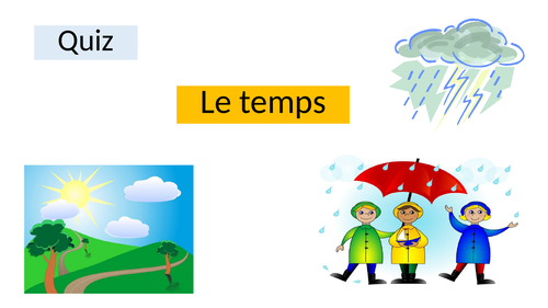 French weather quiz/ review