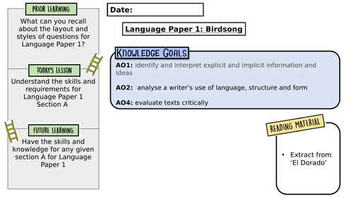 Language Paper 1: El Dorado