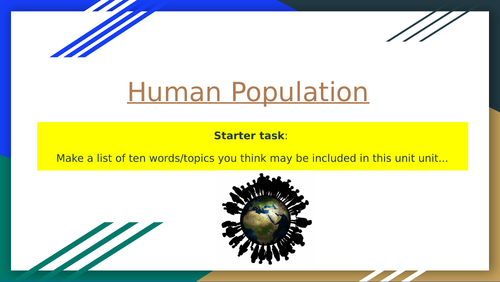 IGCSE Environmental Management - Human Population