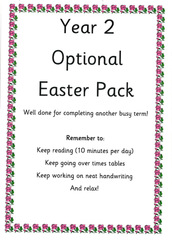 Year 2 Easter pack English, Maths and fun booklet