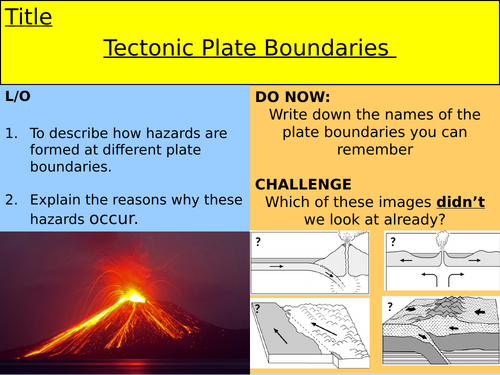 KS3 Geography - Plate boundaries