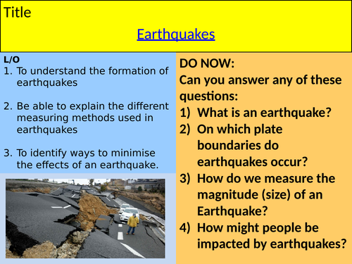 KS3 Geography - Earthquakes