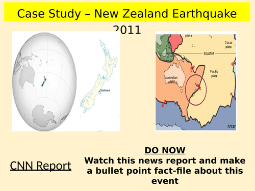 KS3 Geography - Earthquake Case Study - New Zealand 2015
