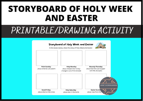 Holy Week and Easter: Storyboard/Palm Sunday/Maundy Thursday/Good Friday