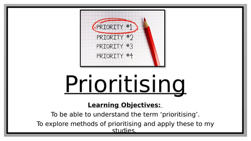 Prioritising