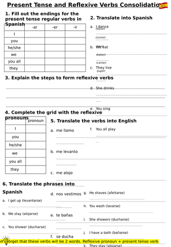 Spanish Reflexive Verbs