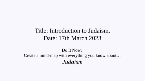 Eduqas GCSE Judaism Route B Key Concepts