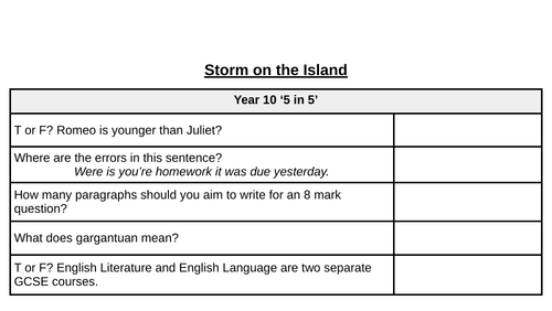 Power & Conflict Poetry: Heaney's Storm on the Island