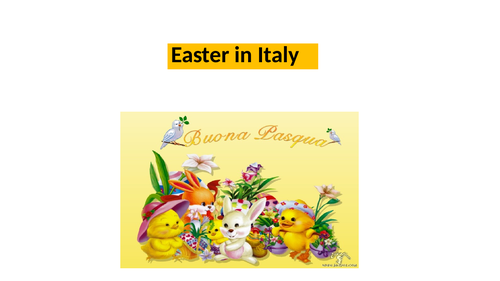 Italian GCSE - Easter in Italy