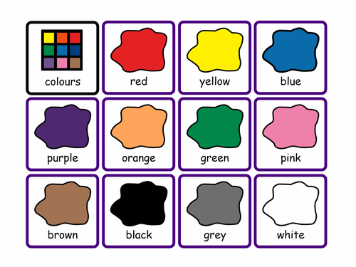 Colours symbol board - PCS symbols