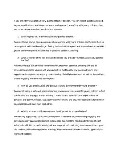 ECT potential interview questions and answers