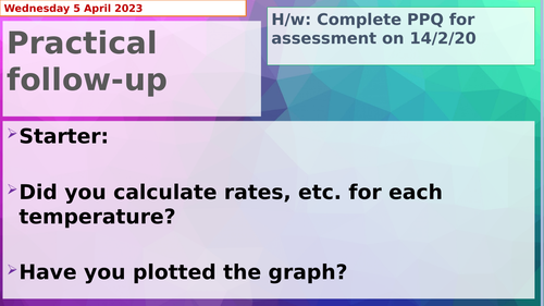 AQA Chemistry A Level Kinetics