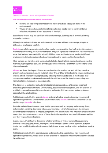 Handout_causes and spread of infection_