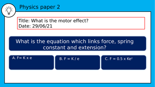 GCSE Physics: The motor effect
