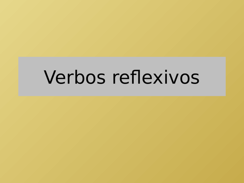 Verbos reflexivos (Portuguese Verbs) Vocabulary PowerPoint
