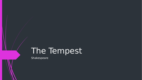 Starting The Tempest