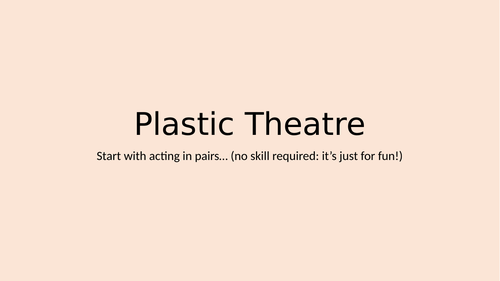 Lesson 11 plastic theatre Streetcar