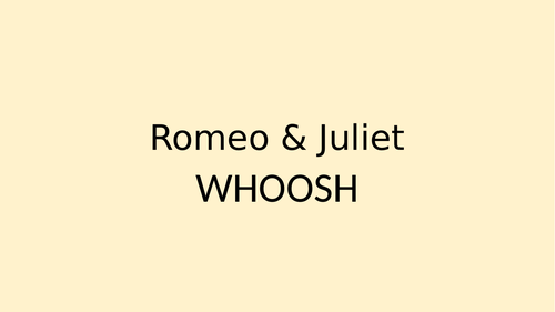 Whoosh summary for Romeo and Juliet
