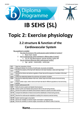 2.2 Cardiovascular System - IB SEHS