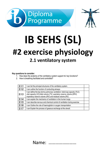 2.1 Ventilatory System - IB SEHS