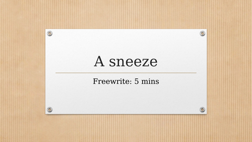 creative writing for detailed description | Teaching Resources