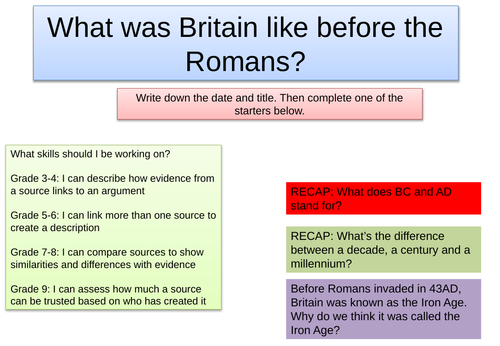 FULL LESSON- What was Britain like before the Romans? (IRON AGE LESSON)