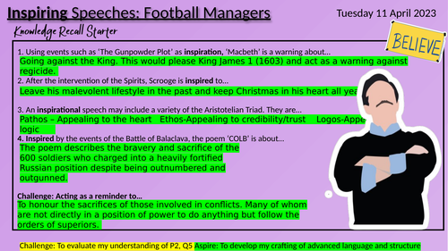 Language Paper 2: Ted Lasso and Football Managers