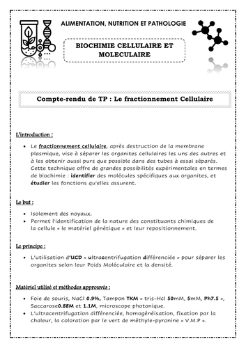 La fraction cellulaire: compte rendu