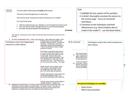 Language Paper 1 Question 3 revision