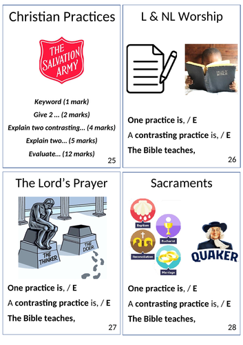 GCSE Christian Practices Flashcards (Grade 9)