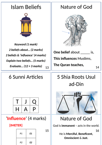 GCSE Islam Beliefs Flashcards (Grade 9)