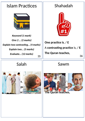 GCSE Islam Practices Flashcards (Grade 9)