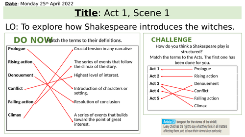 Macbeth Act 1 Scene 1 Lesson