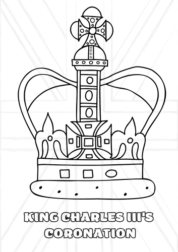 A4 2X King Charle's Coronation Colouring Pages. Royal Family.