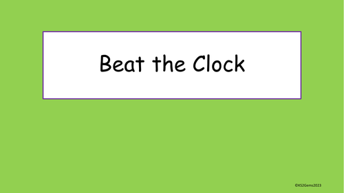 Times Tables Game - Beat the Clock