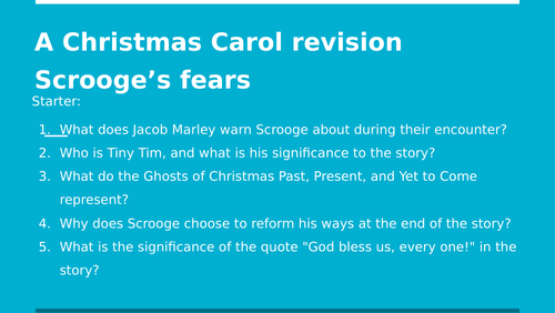 ACC revision - Scrooge's fears