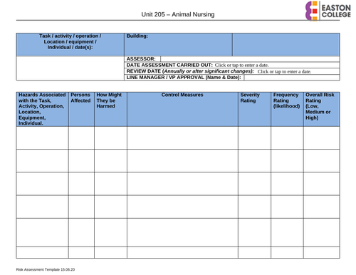 Health and Safety in a Vets | Teaching Resources